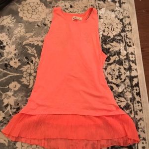 Orange chiffon tank top